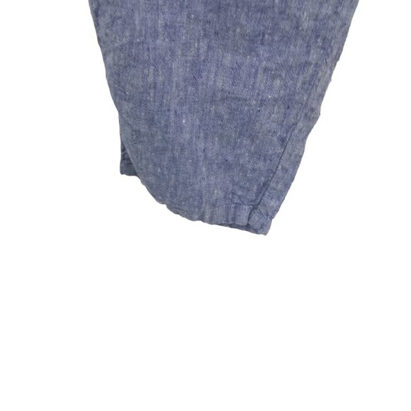 J Jill Love Linen Blue Pull On Tapered Ankle Pants Size M Pockets Lightweight - Picture 5 of 10